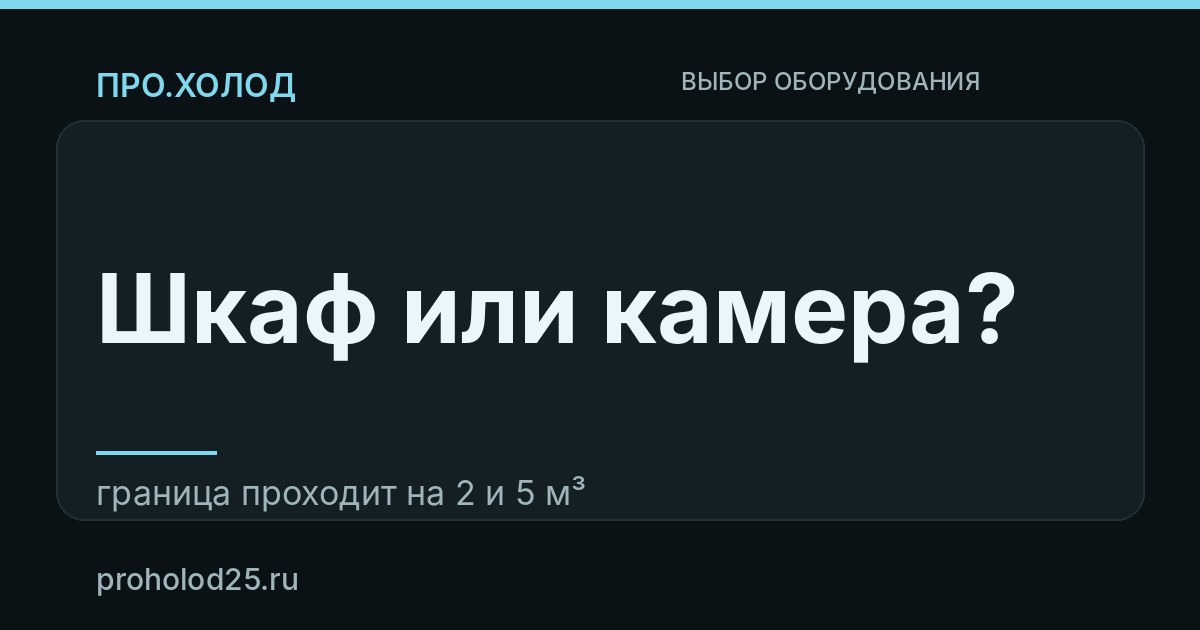 Холодильный шкаф или холодильная камера: что дешевле на объёме