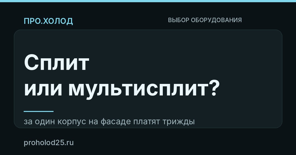 Сплит-система или мультисплит: когда один наружный блок дешевле трёх